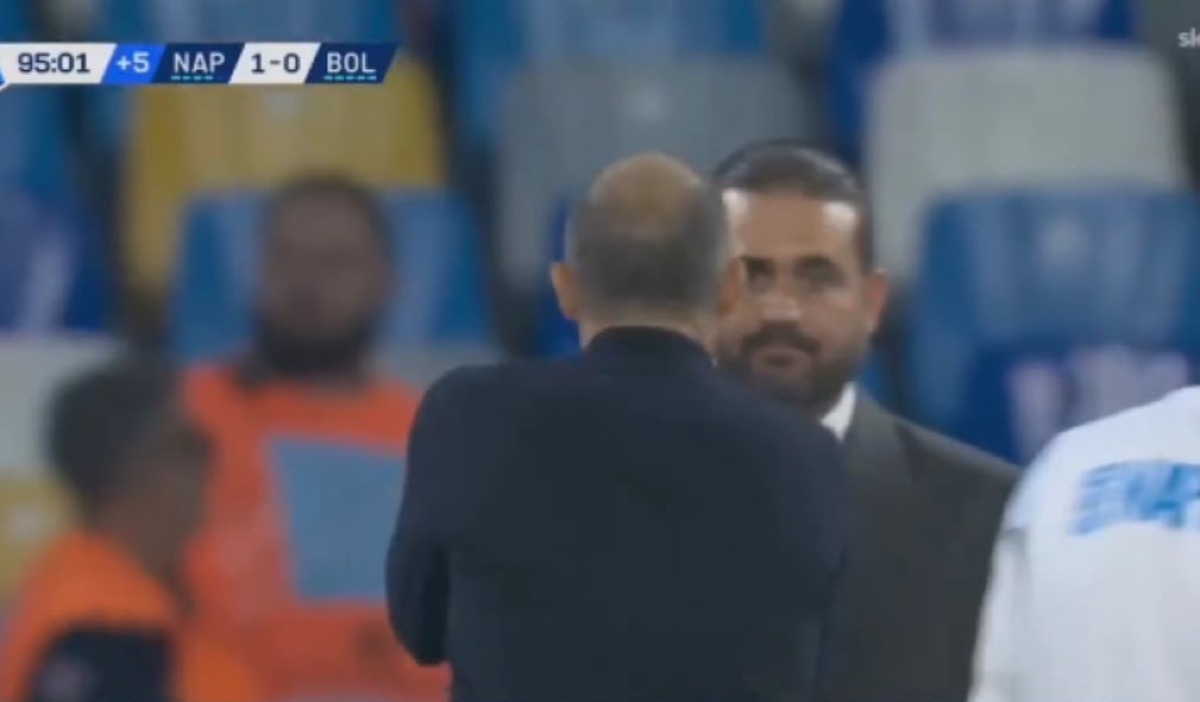 Tensione a Napoli: Allegri furioso dopo un errore di Lucca e duro scontro con il figlio di De Laurentiis - 