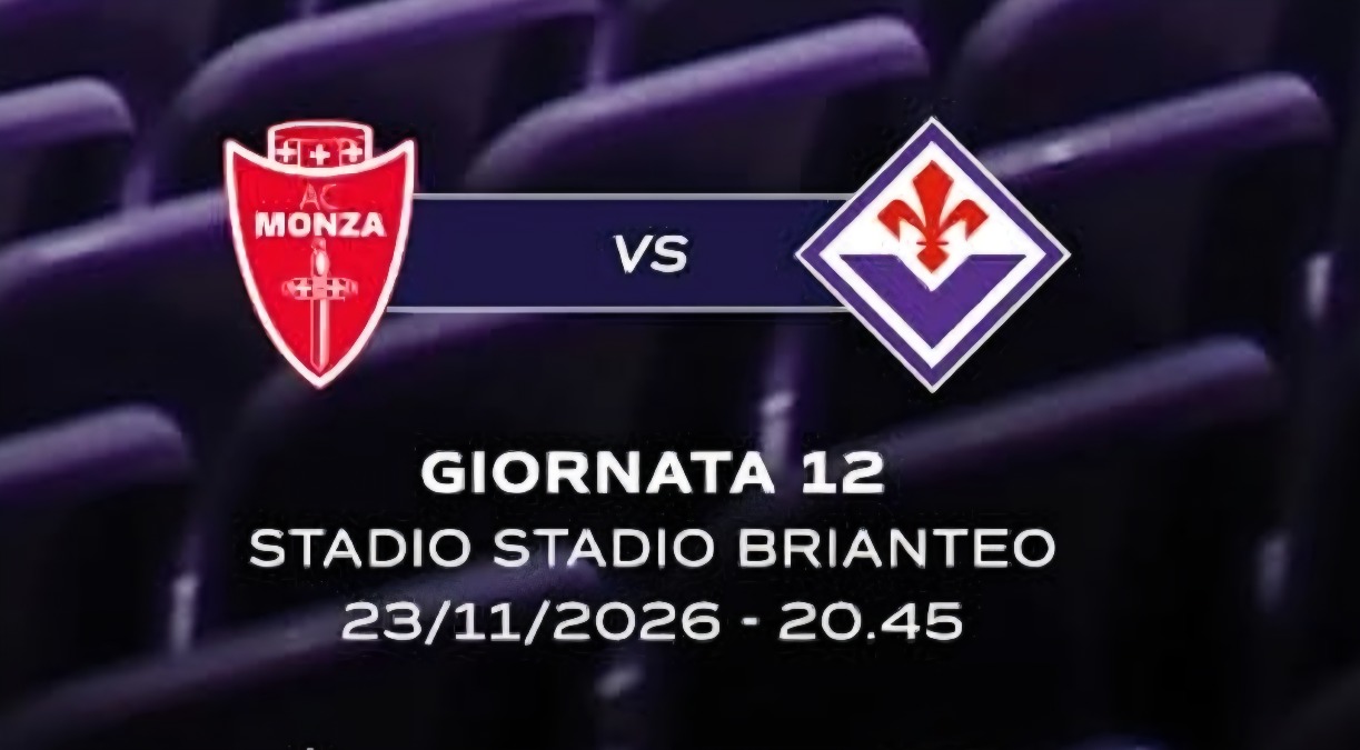 Cambia l'orario della 12° giornata tra Monza e Fiorentina: La partita è stata posticipata alle 20:45 - 